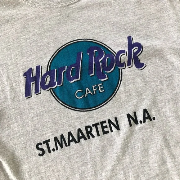 ❤️ LAST DAY Vintage 1980s Hard Rock Cafe St Maarten N.A. Caribbean T-Shirt - Picture 2 of 7